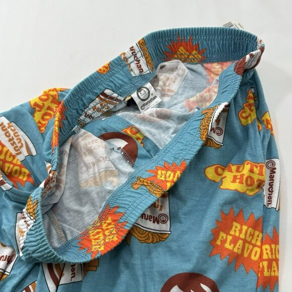 Mad Engine Maruchan Noodles Pajamas Pants Lounge Men Size L Elastic Pattern Logo - Picture 9 of 12